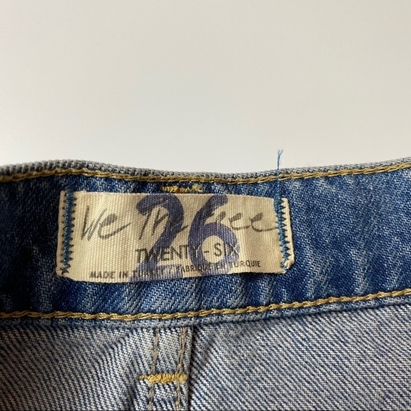 3/$25 Free People Midstone Distressed Denim Mini Skirt - Picture 5 of 5